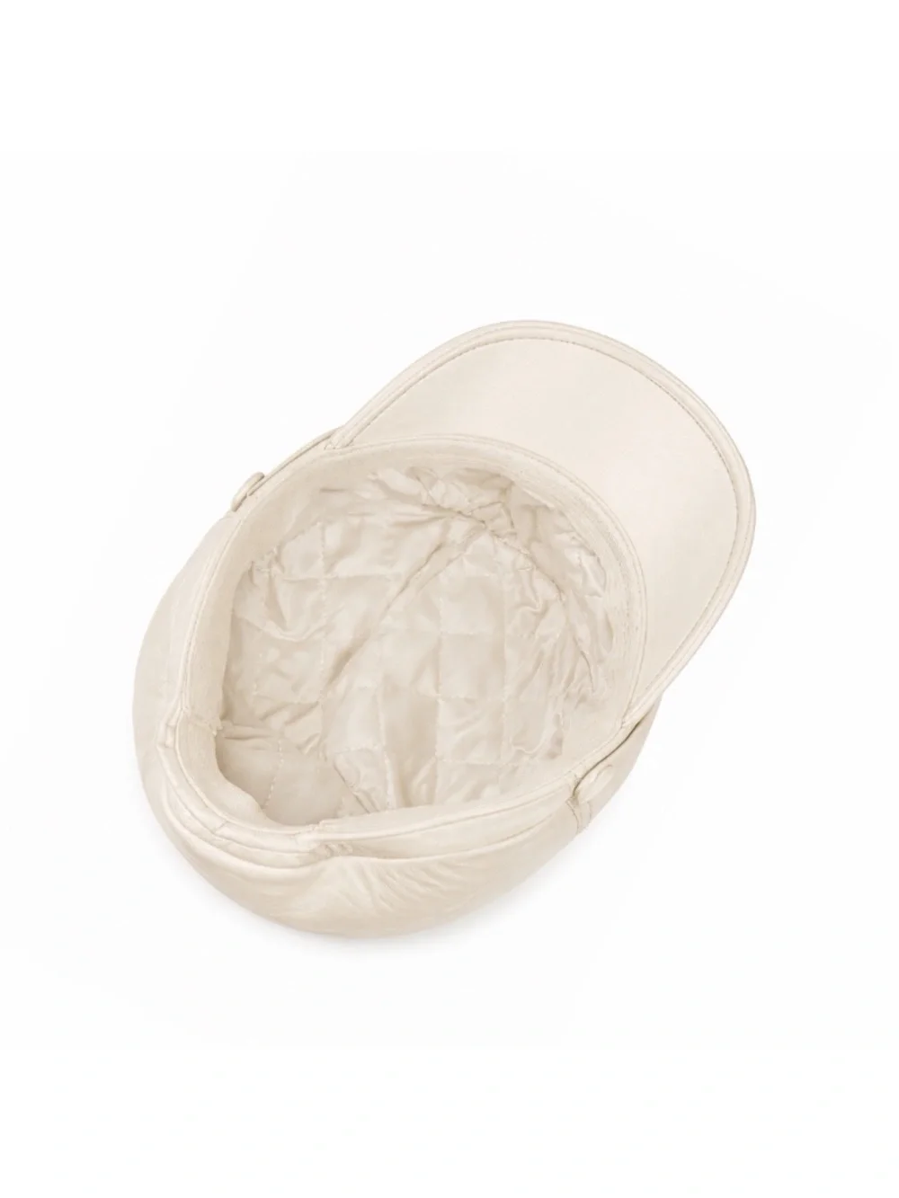 Genuine Lambskin Leather Newsboy Cap Beret – Women’s Yacht Captain Sailor Hat